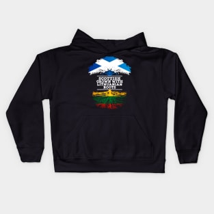 Scottish Grown With Lithuanian Roots - Gift for Lithuanian With Roots From Lithuania Kids Hoodie